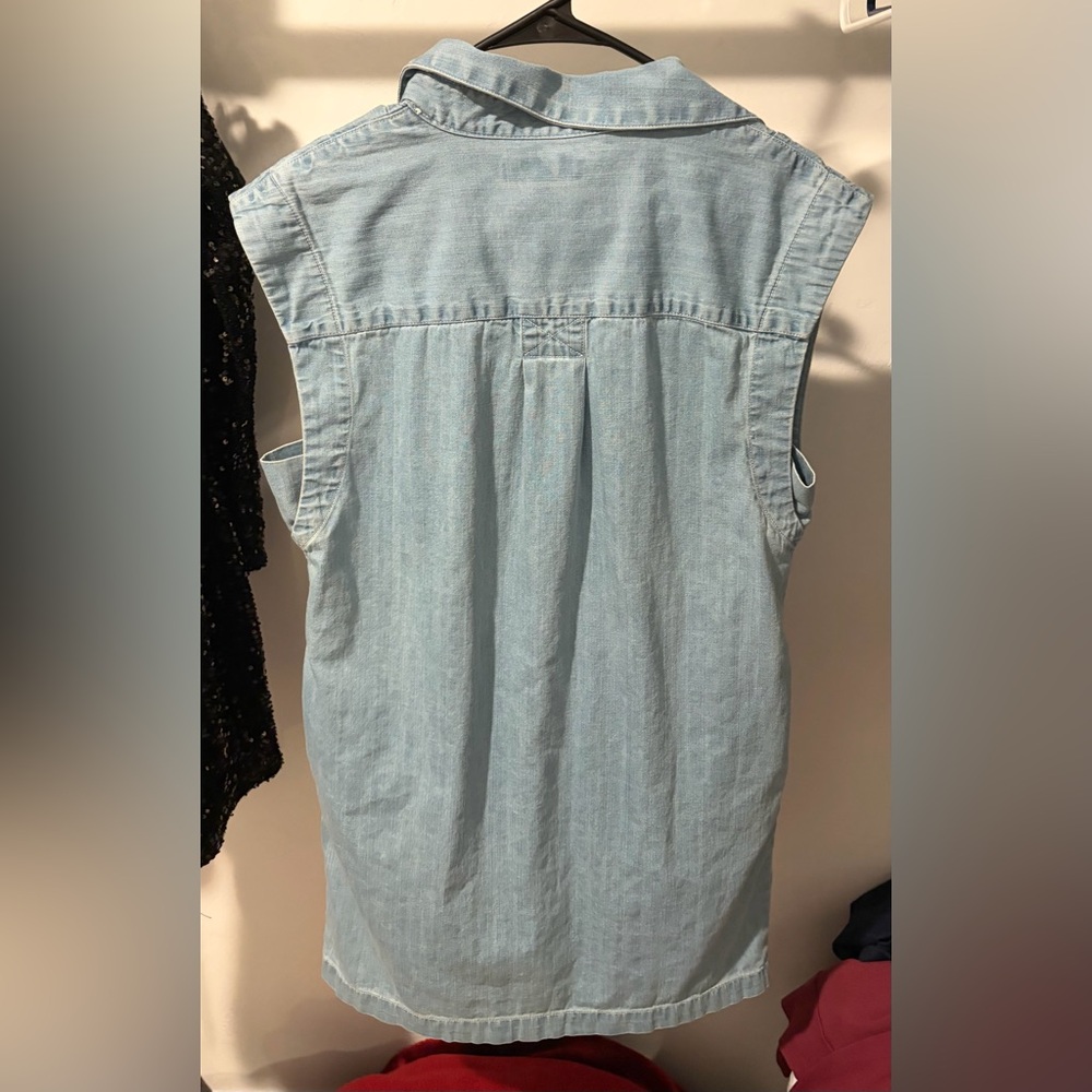 Banana Republic Utility Mini Denim Shirt dress - Picture 2 of 3